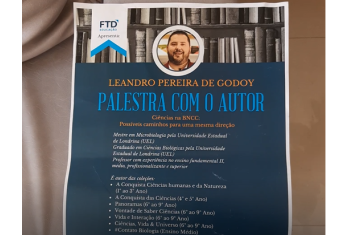 Palestra "Ciências na BNCC: Possíveis caminhos para uma mesma direção.". 